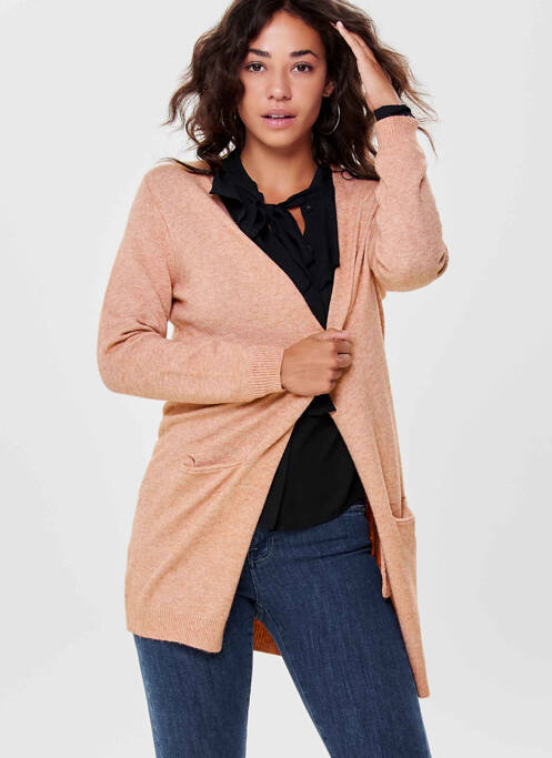 Gilet manches longues rose ONLY pour femme