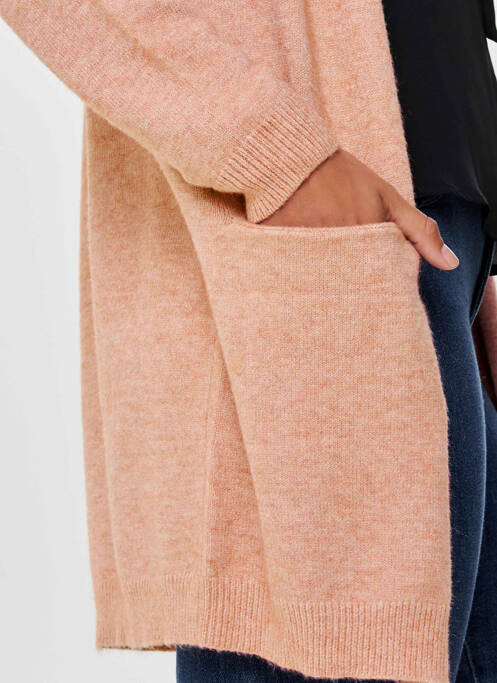 Gilet manches longues rose ONLY femme