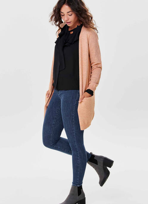 Gilet manches longues rose ONLY femme