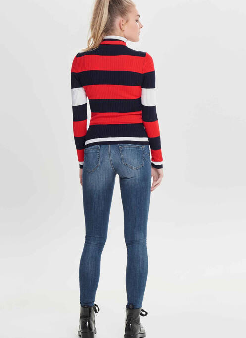 Pull col roulé bleu ONLY pour femme