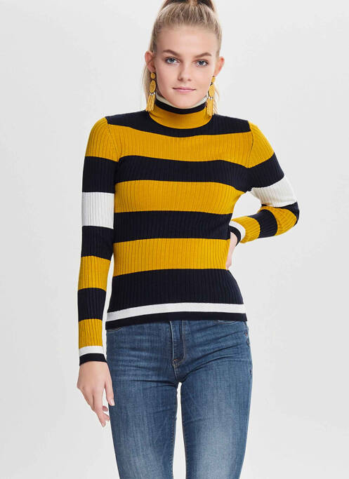 Pull col roulé bleu ONLY pour femme