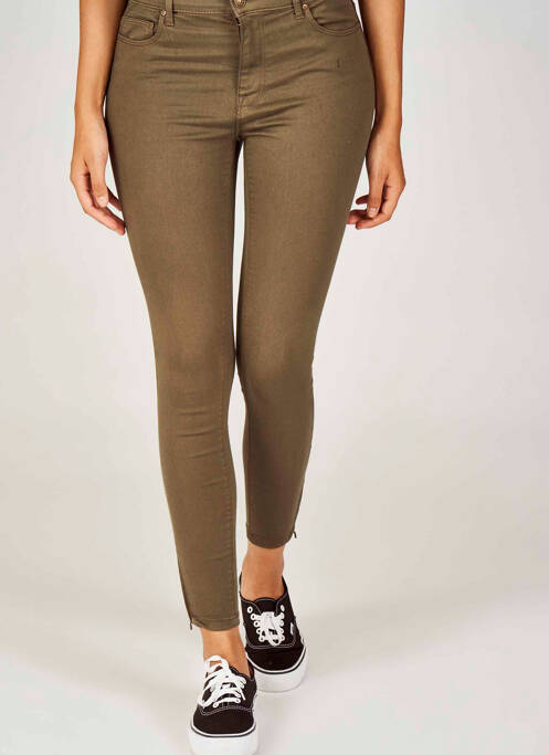 Pantalon slim vert ONLY pour femme