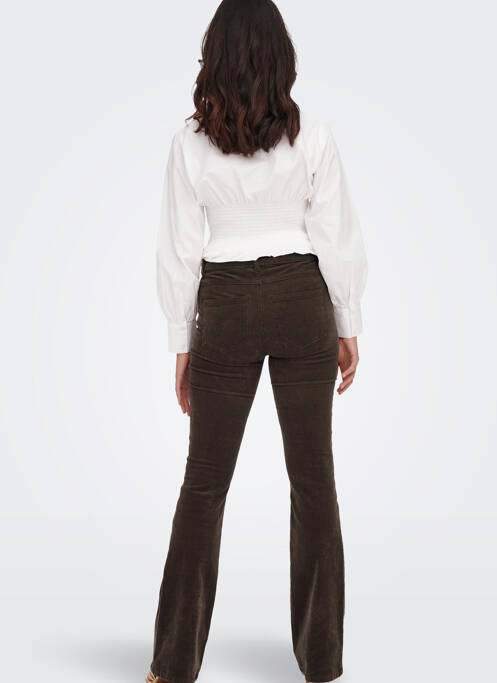 Pantalon droit marron ONLY pour femme