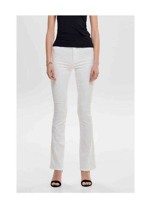 Pantalon droit blanc ONLY pour femme