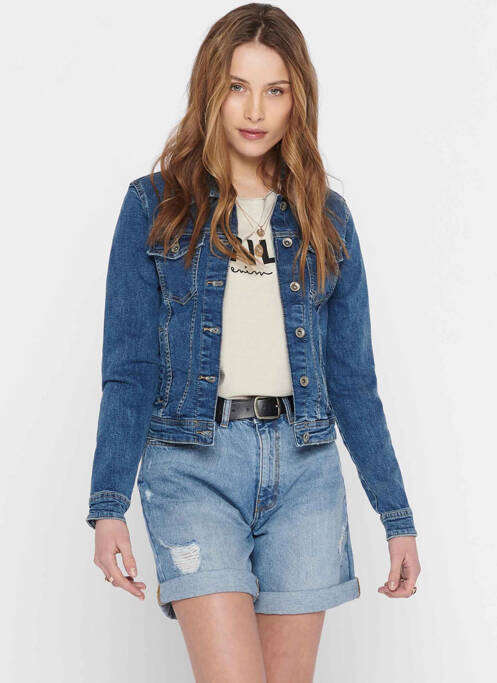 Veste casual bleu ONLY pour femme