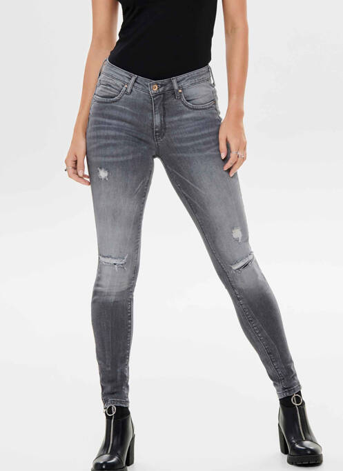 Jeans skinny gris ONLY pour femme