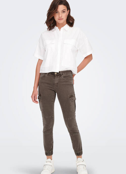 Pantalon cargo marron ONLY pour femme