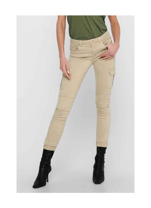 Pantalon cargo beige ONLY pour femme