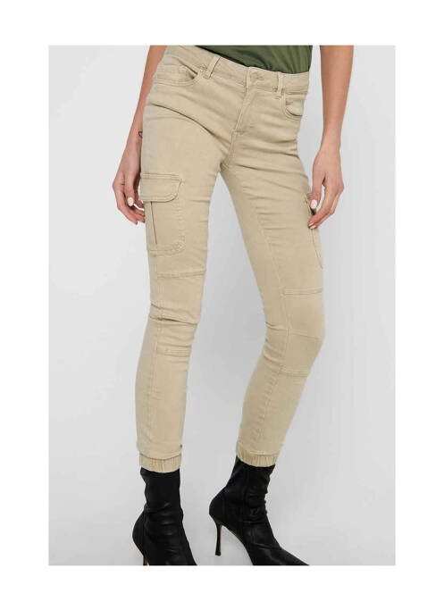Pantalon cargo beige ONLY pour femme