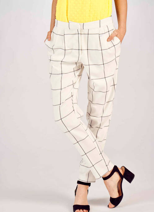 Pantalon droit blanc ONLY pour femme
