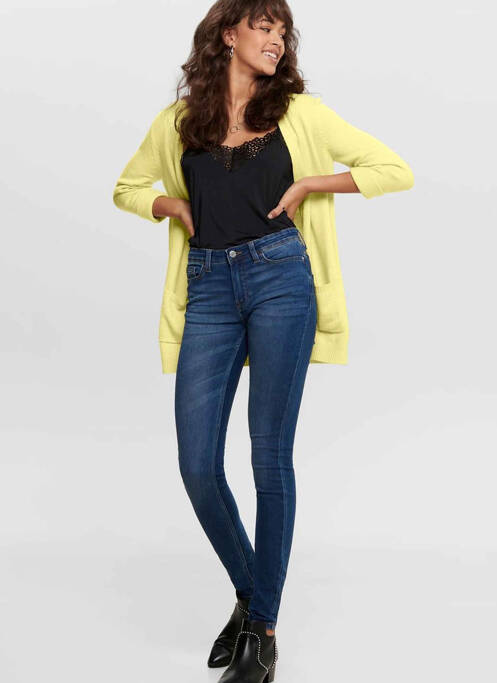 Gilet manches longues jaune ONLY pour femme
