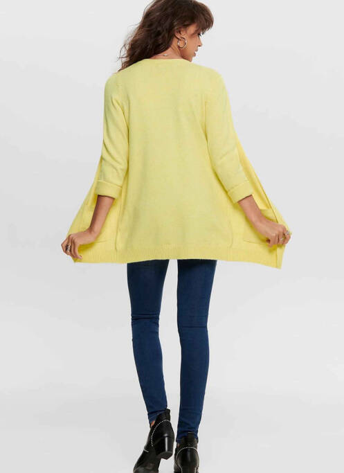 Gilet manches longues jaune ONLY pour femme