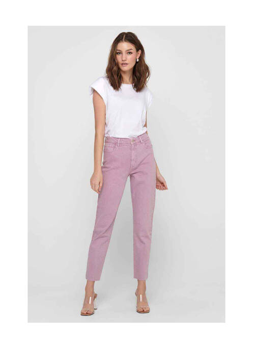 Jean coupe Mom violet ONLY pour femme