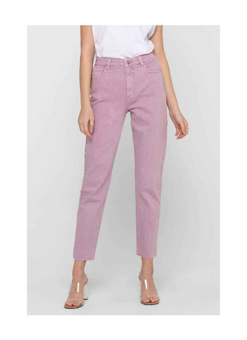 Jean coupe Mom violet ONLY pour femme