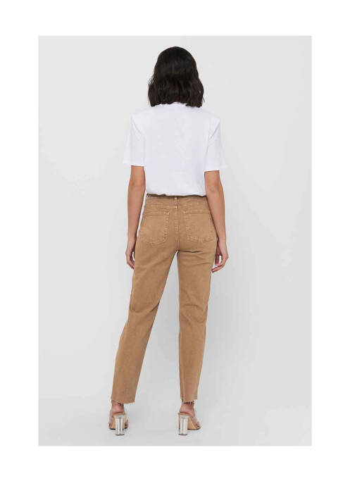 Jean coupe Mom marron ONLY pour femme