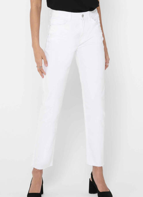 Jean coupe Mom blanc ONLY pour femme