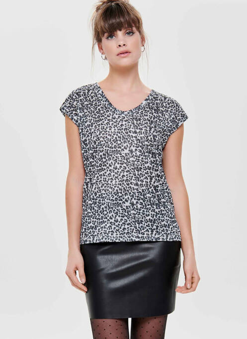 T-shirt argent ONLY pour femme