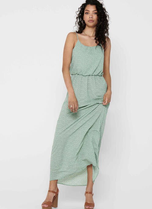 Robe longue vert ONLY pour femme