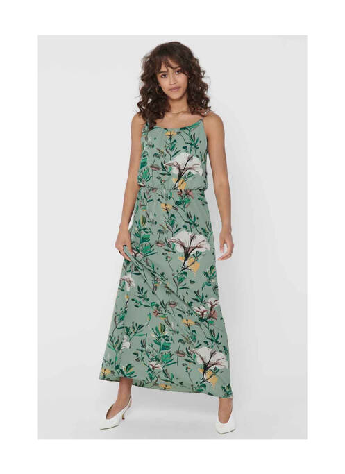 Robe longue vert ONLY pour femme