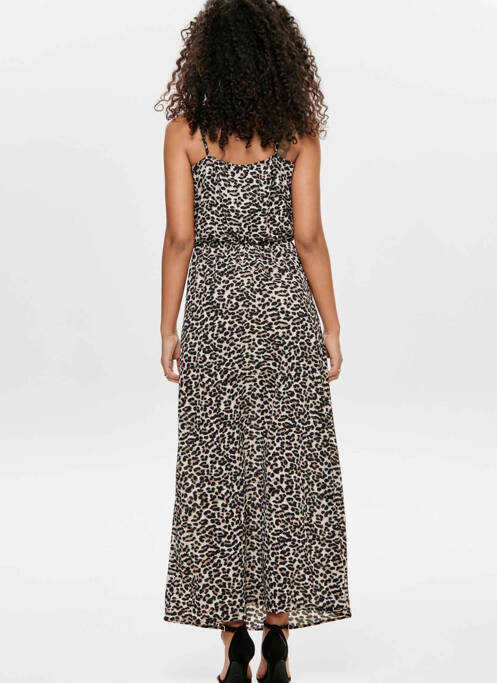 Robe longue marron ONLY pour femme