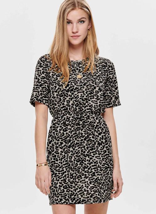 Robe courte marron ONLY pour femme