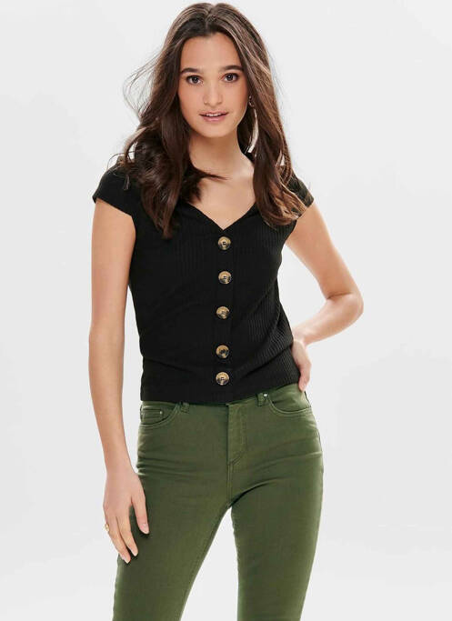 T-shirt noir ONLY pour femme