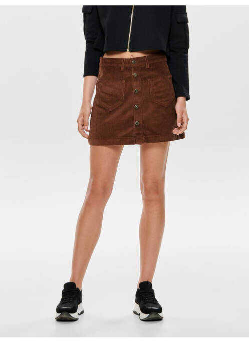 Jupe courte marron ONLY pour femme