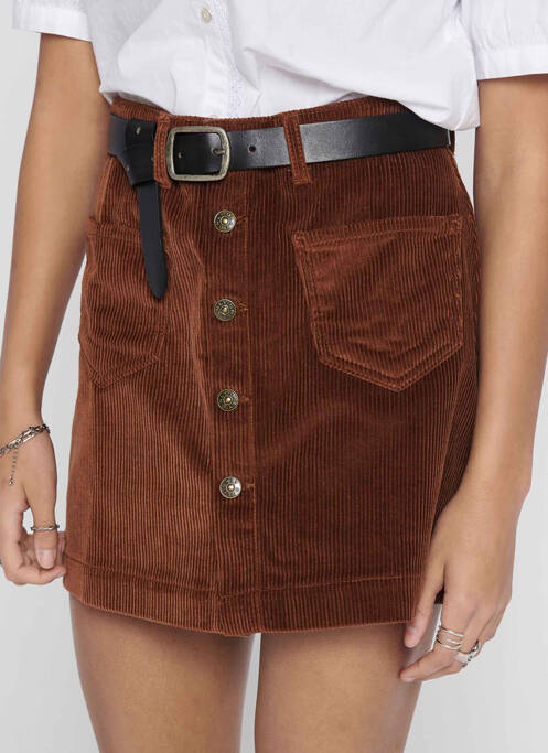 Jupe courte marron ONLY pour femme