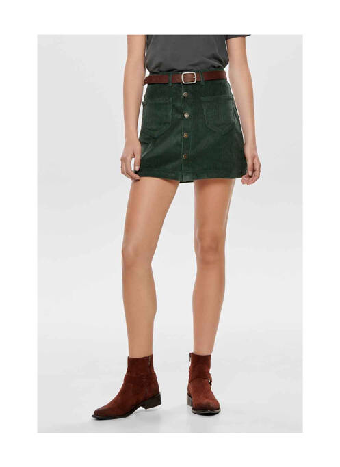 Jupe courte vert ONLY pour femme