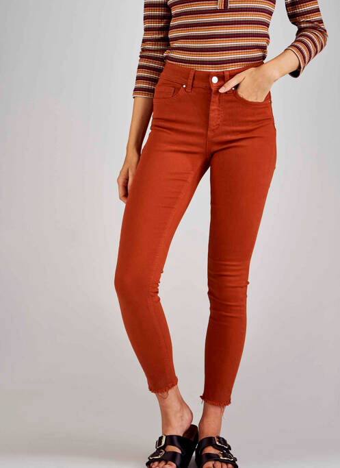 Jeans skinny marron ONLY pour femme