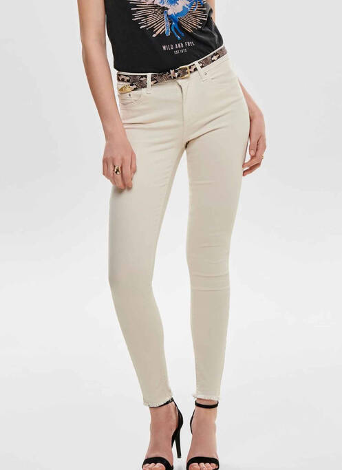 Pantalon slim gris ONLY pour femme