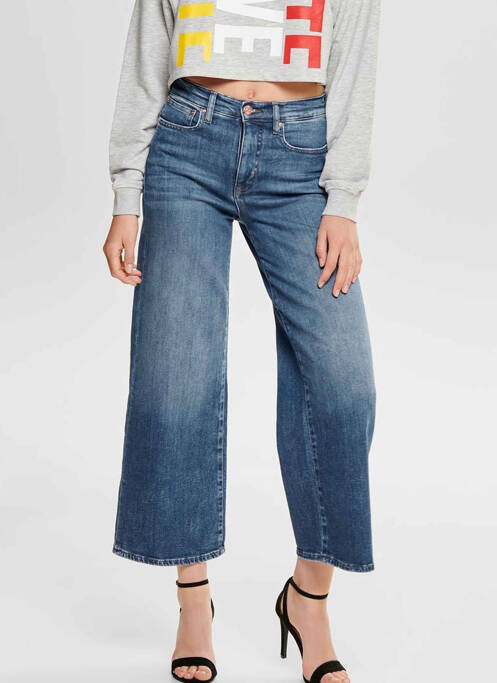Jeans coupe large bleu ONLY pour femme