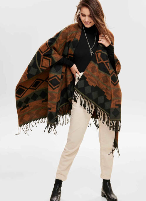 Poncho noir ONLY pour femme