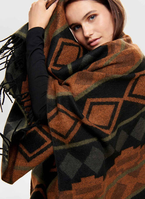 Poncho noir ONLY pour femme