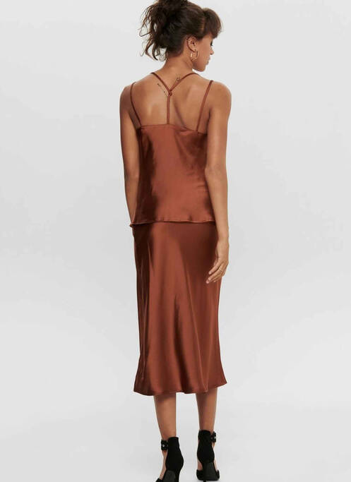 Débardeur marron JACQUELINE DE YONG pour femme