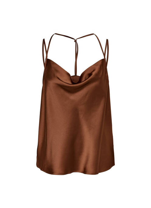 Débardeur marron JACQUELINE DE YONG pour femme