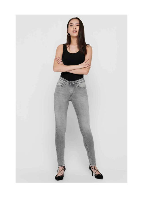 Jeans skinny gris ONLY pour femme