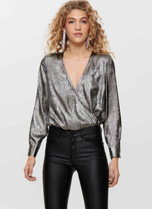 Body argent ONLY pour femme