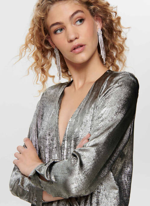 Body argent ONLY pour femme