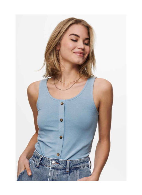 Débardeur bleu ONLY pour femme