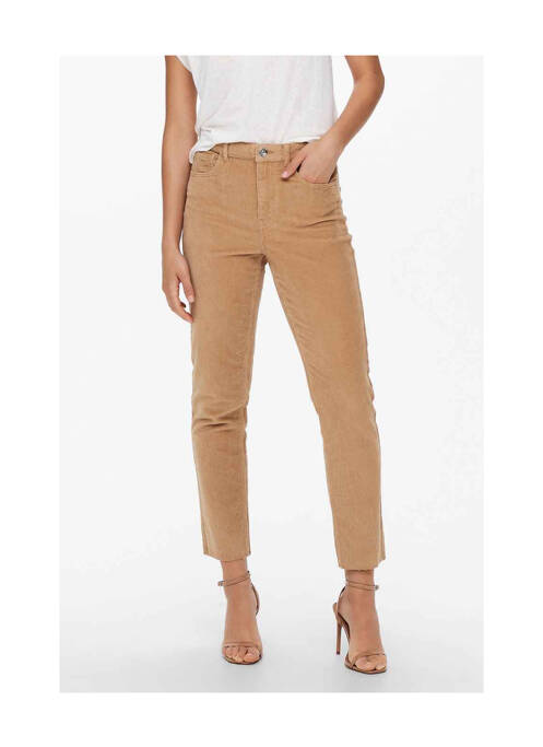 Pantalon slim marron ONLY pour femme