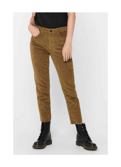 Pantalon droit marron ONLY pour femme
