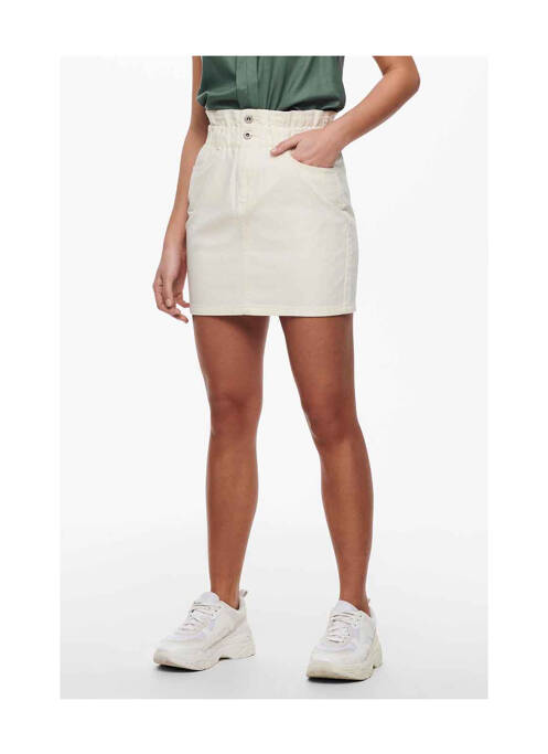 Jupe courte beige ONLY pour femme