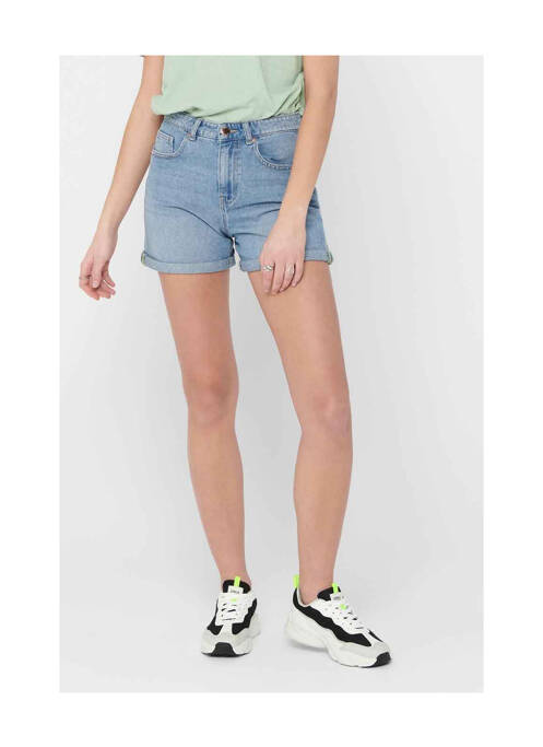 Short bleu ONLY pour femme