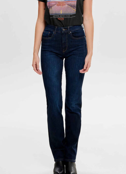 Jeans coupe droite bleu ONLY pour femme