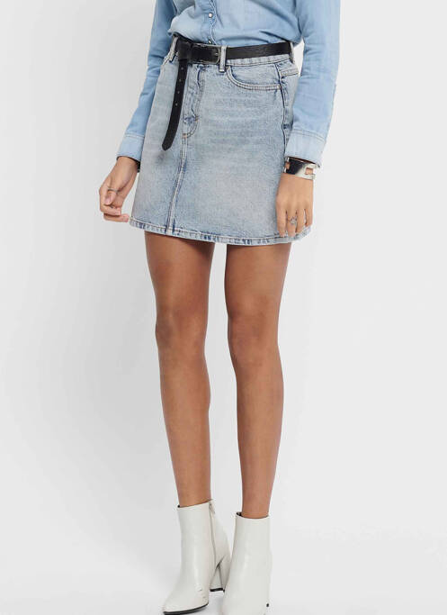 Jupe courte bleu ONLY pour femme