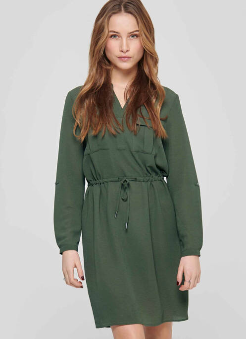 Robe courte vert ONLY pour femme