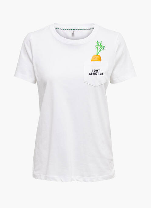 T-shirt blanc ONLY pour femme