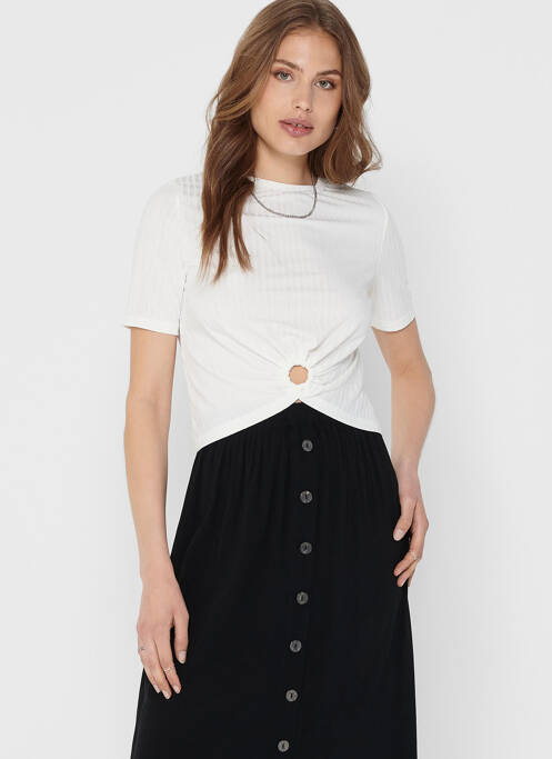 T-shirt beige ONLY pour femme