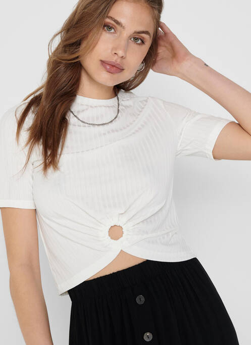 T-shirt beige ONLY pour femme